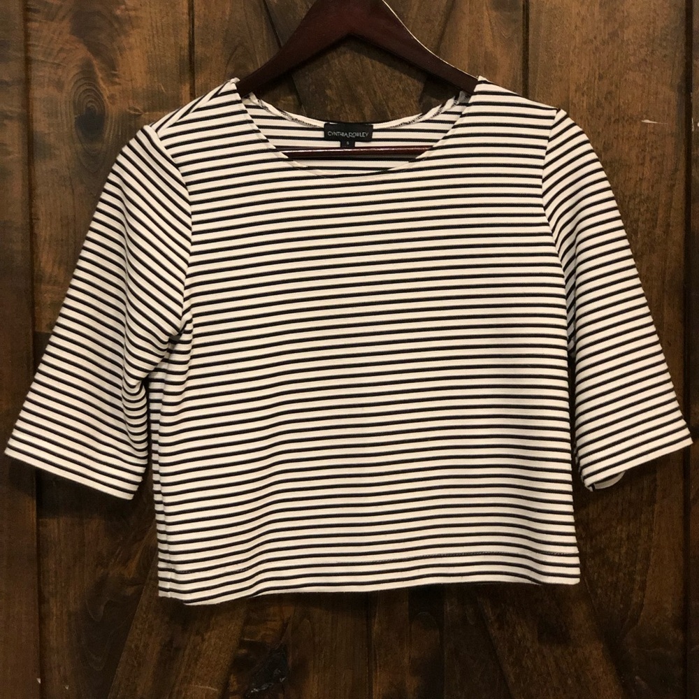 Cynthia Rowley 3/4 Sleeve Crop